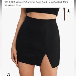 Black skirt with slit NWOT